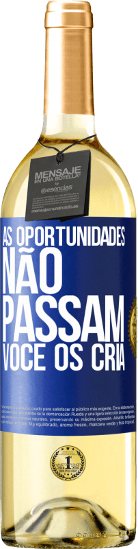 29,95 € | Vinho branco Edição WHITE As oportunidades não passam. Você os cria Etiqueta Azul. Etiqueta personalizável Vinho jovem Colheita 2024 Verdejo