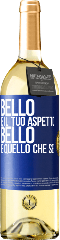 29,95 € | Vino bianco Edizione WHITE Bello è il tuo aspetto, bello è quello che sei Etichetta Blu. Etichetta personalizzabile Vino giovane Raccogliere 2024 Verdejo