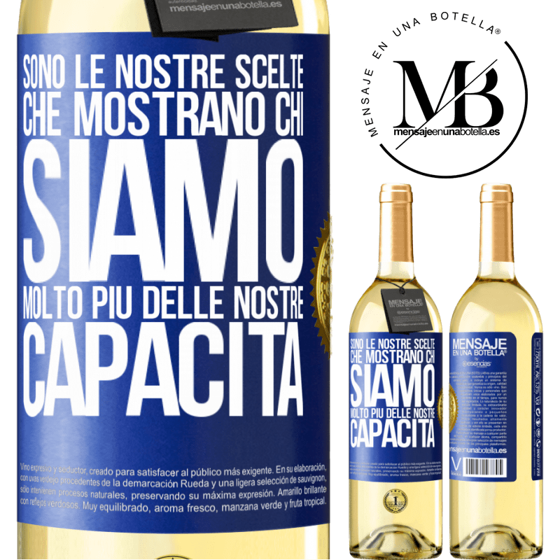 29,95 € Spedizione Gratuita | Vino bianco Edizione WHITE Sono le nostre scelte che mostrano chi siamo, molto più delle nostre capacità Etichetta Blu. Etichetta personalizzabile Vino giovane Raccogliere 2023 Verdejo