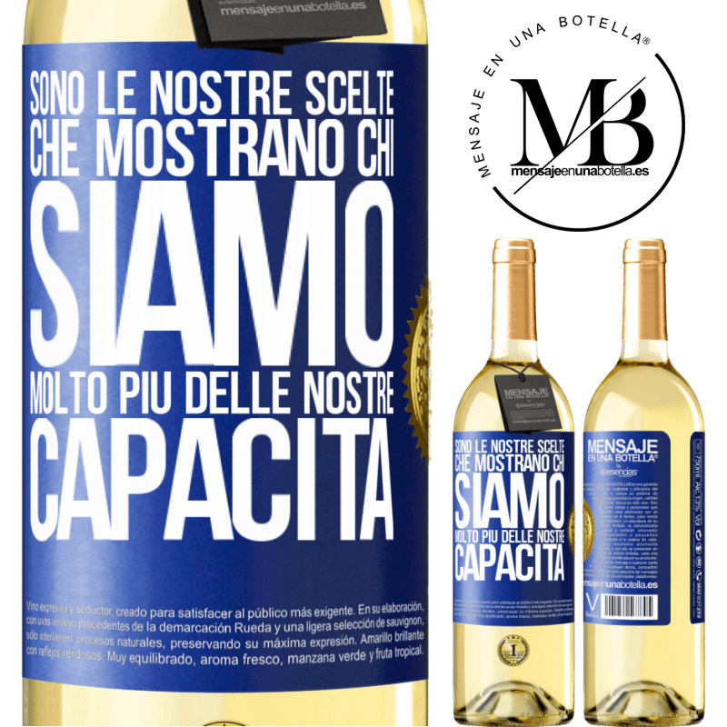 29,95 € Spedizione Gratuita | Vino bianco Edizione WHITE Sono le nostre scelte che mostrano chi siamo, molto più delle nostre capacità Etichetta Blu. Etichetta personalizzabile Vino giovane Raccogliere 2025 Verdejo