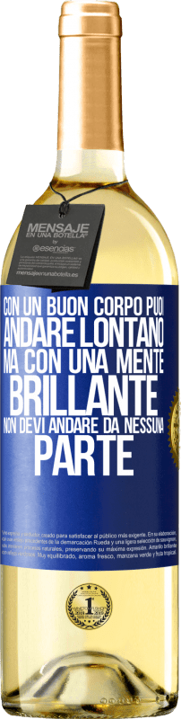 29,95 € | Vino bianco Edizione WHITE Con un buon corpo puoi andare lontano, ma con una mente brillante non devi andare da nessuna parte Etichetta Blu. Etichetta personalizzabile Vino giovane Raccogliere 2025 Verdejo