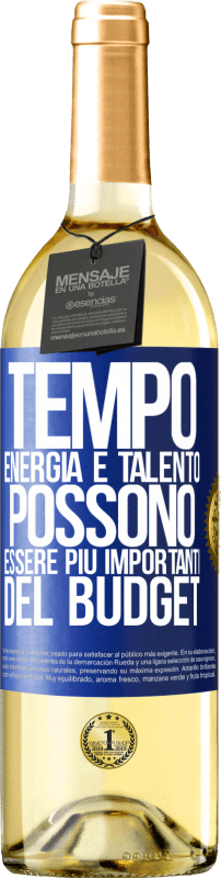 29,95 € | Vino bianco Edizione WHITE Tempo, energia e talento possono essere più importanti del budget Etichetta Blu. Etichetta personalizzabile Vino giovane Raccogliere 2023 Verdejo