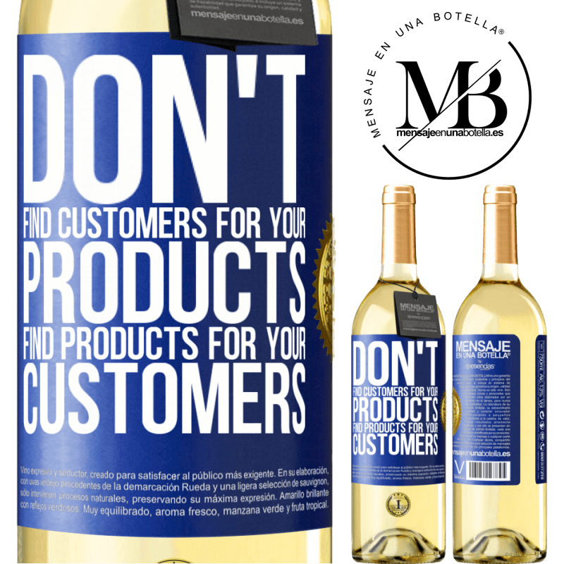 29,95 € Free Shipping | White Wine WHITE Edition Don't find customers for your products, find products for your customers Blue Label. Customizable label Young wine Harvest 2024 Verdejo