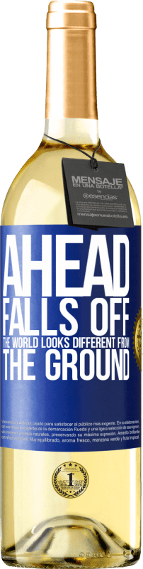 29,95 € | White Wine WHITE Edition Ahead. Falls off. The world looks different from the ground Blue Label. Customizable label Young wine Harvest 2024 Verdejo