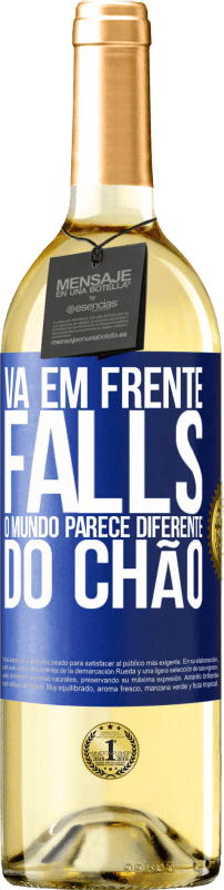 29,95 € | Vinho branco Edição WHITE Vá em frente Falls. O mundo parece diferente do chão Etiqueta Azul. Etiqueta personalizável Vinho jovem Colheita 2024 Verdejo