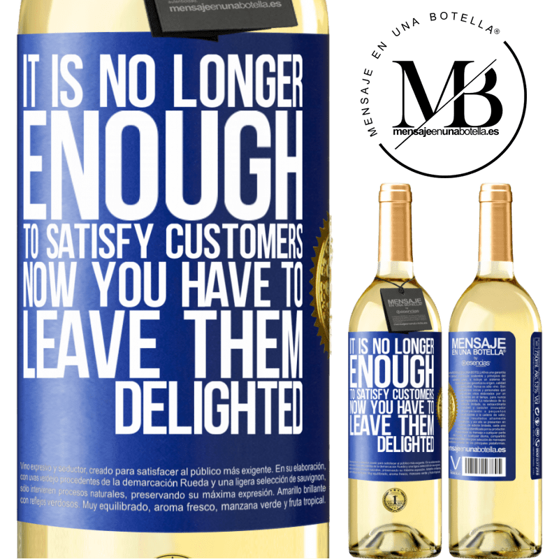 29,95 € Free Shipping | White Wine WHITE Edition It is no longer enough to satisfy customers. Now you have to leave them delighted Blue Label. Customizable label Young wine Harvest 2022 Verdejo