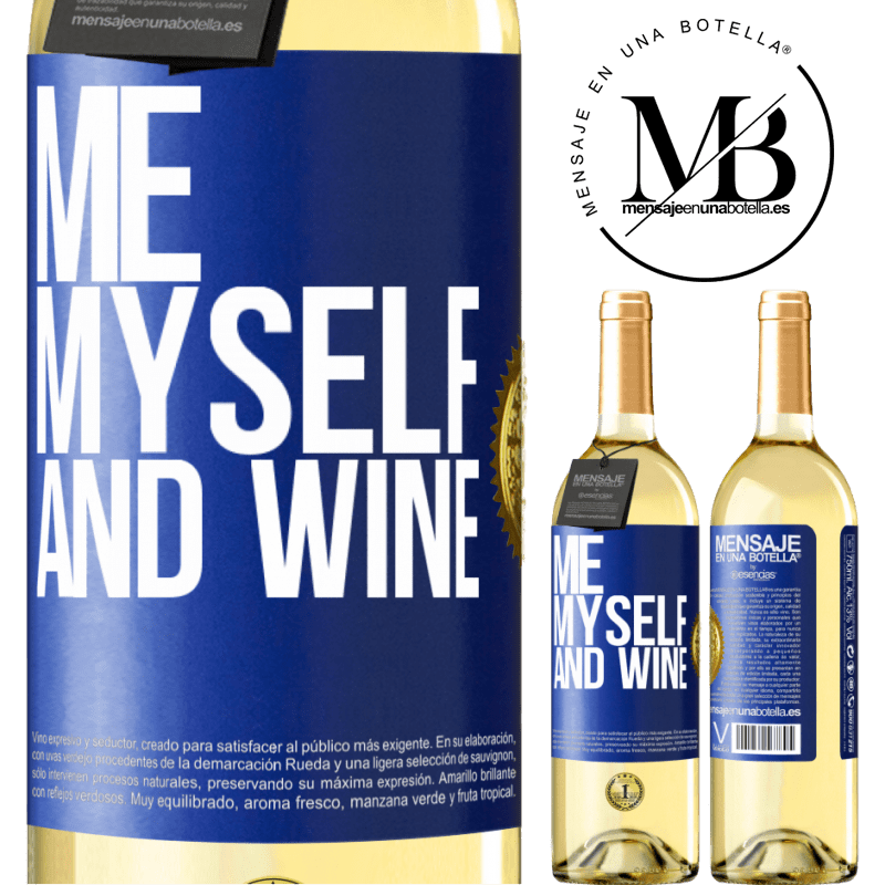 29,95 € Free Shipping | White Wine WHITE Edition Me, myself and wine Blue Label. Customizable label Young wine Harvest 2023 Verdejo