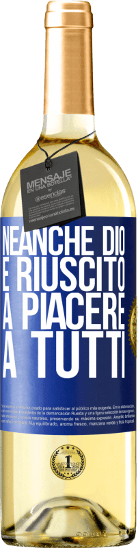 29,95 € Spedizione Gratuita | Vino bianco Edizione WHITE Neanche Dio è riuscito a piacere a tutti Etichetta Blu. Etichetta personalizzabile Vino giovane Raccogliere 2025 Verdejo