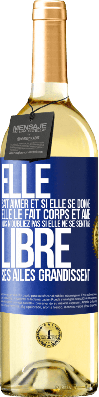 29,95 € | Vin blanc Édition WHITE Elle sait aimer et si elle se donne, elle le fait corps et âme. Mais n'oubliez pas si elle ne se sent pas libre, ses ailes grand Étiquette Bleue. Étiquette personnalisable Vin jeune Récolte 2024 Verdejo