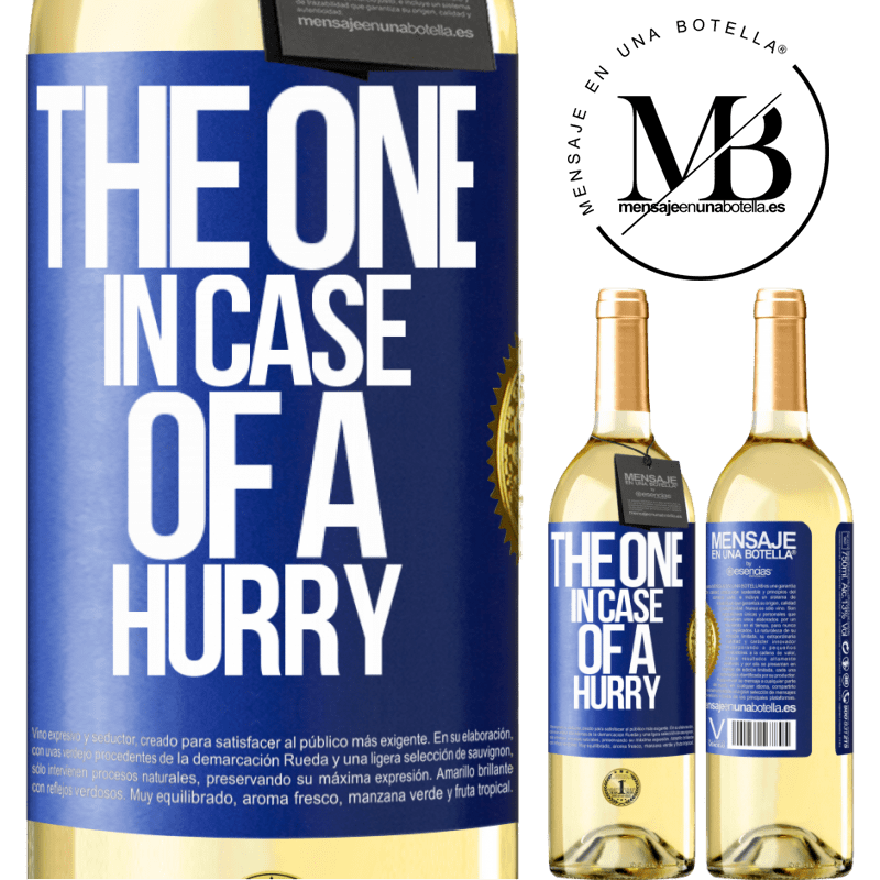 29,95 € Free Shipping | White Wine WHITE Edition The one in case of a hurry Blue Label. Customizable label Young wine Harvest 2022 Verdejo