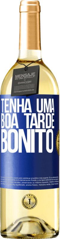 29,95 € Envio grátis | Vinho branco Edição WHITE Tenha uma boa tarde, bonito Etiqueta Azul. Etiqueta personalizável Vinho jovem Colheita 2025 Verdejo