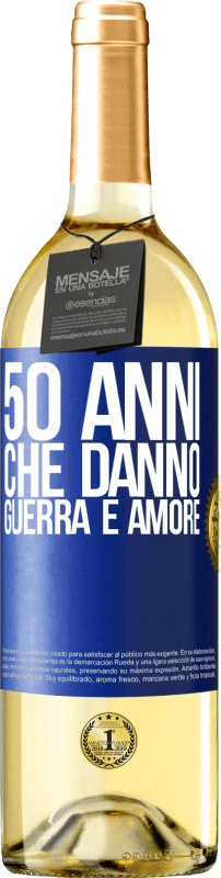 29,95 € | Vino bianco Edizione WHITE 50 anni che danno guerra e amore Etichetta Blu. Etichetta personalizzabile Vino giovane Raccogliere 2024 Verdejo