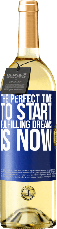 29,95 € Free Shipping | White Wine WHITE Edition The perfect time to start fulfilling dreams is now Blue Label. Customizable label Young wine Harvest 2025 Verdejo