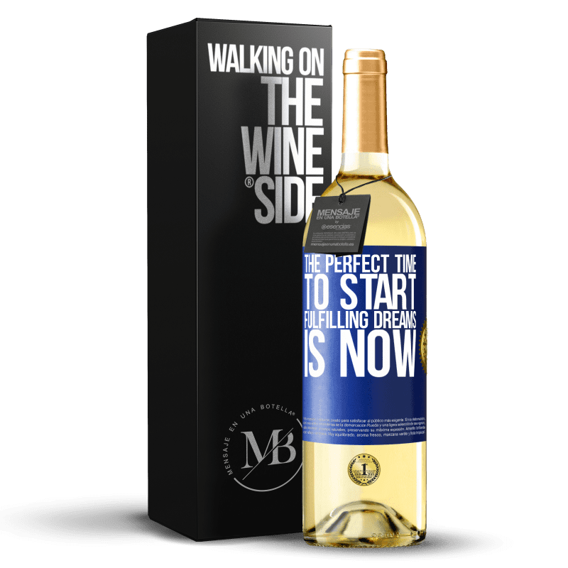 29,95 € Free Shipping | White Wine WHITE Edition The perfect time to start fulfilling dreams is now Blue Label. Customizable label Young wine Harvest 2023 Verdejo