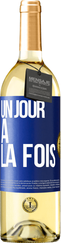 29,95 € | Vin blanc Édition WHITE Un jour à la fois Étiquette Bleue. Étiquette personnalisable Vin jeune Récolte 2023 Verdejo