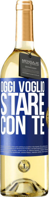 29,95 € | Vino bianco Edizione WHITE Oggi voglio stare con te Etichetta Blu. Etichetta personalizzabile Vino giovane Raccogliere 2023 Verdejo