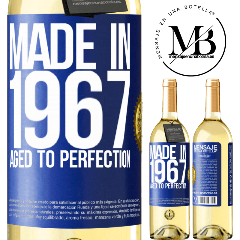 29,95 € Free Shipping | White Wine WHITE Edition Made in 1967. Aged to perfection Blue Label. Customizable label Young wine Harvest 2024 Verdejo