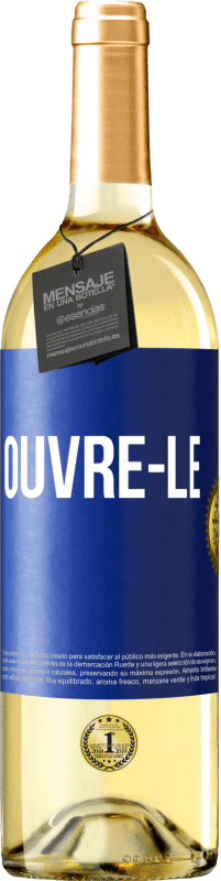29,95 € | Vin blanc Édition WHITE Ouvre-le Étiquette Bleue. Étiquette personnalisable Vin jeune Récolte 2023 Verdejo
