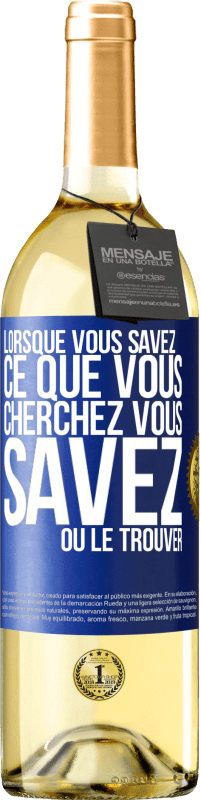29,95 € Envoi gratuit | Vin blanc Édition WHITE Lorsque vous savez ce que vous cherchez, vous savez où le trouver Étiquette Bleue. Étiquette personnalisable Vin jeune Récolte 2025 Verdejo