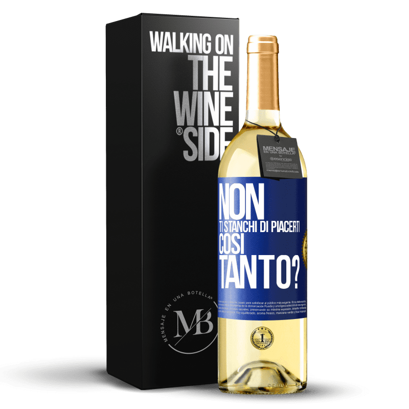 29,95 € Spedizione Gratuita | Vino bianco Edizione WHITE Non ti stanchi di piacerti così tanto? Etichetta Blu. Etichetta personalizzabile Vino giovane Raccogliere 2025 Verdejo