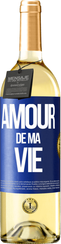 29,95 € Envoi gratuit | Vin blanc Édition WHITE Amour de ma vie Étiquette Bleue. Étiquette personnalisable Vin jeune Récolte 2023 Verdejo