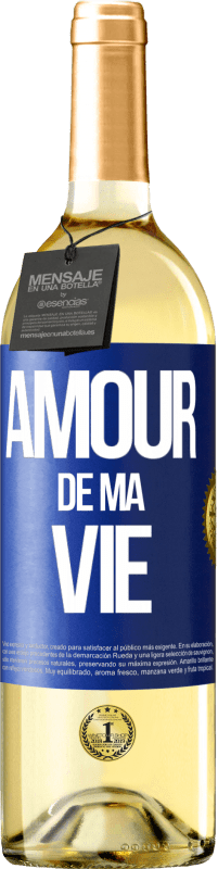 29,95 € Envoi gratuit | Vin blanc Édition WHITE Amour de ma vie Étiquette Bleue. Étiquette personnalisable Vin jeune Récolte 2025 Verdejo