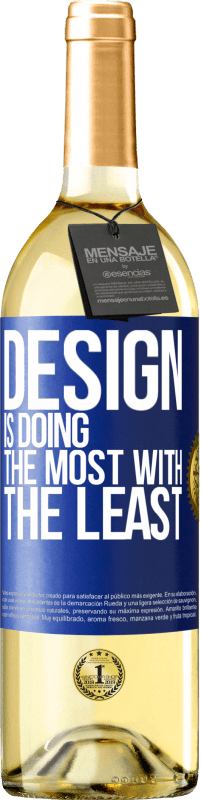 29,95 € Free Shipping | White Wine WHITE Edition Design is doing the most with the least Blue Label. Customizable label Young wine Harvest 2023 Verdejo