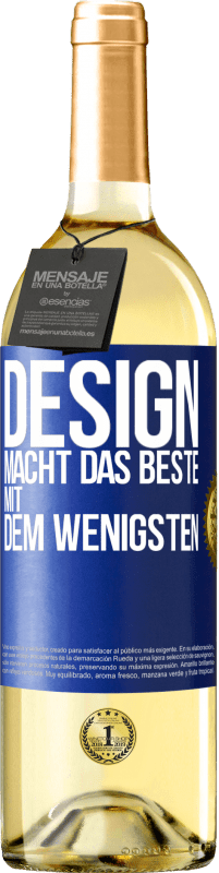 Kostenloser Versand | Weißwein WHITE Ausgabe Design macht das Beste mit dem Wenigsten Blaue Markierung. Anpassbares Etikett Junger Wein Ernte 2023 Verdejo