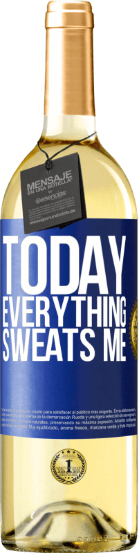 29,95 € | White Wine WHITE Edition Today everything sweats me Blue Label. Customizable label Young wine Harvest 2023 Verdejo