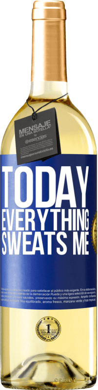 29,95 € | White Wine WHITE Edition Today everything sweats me Blue Label. Customizable label Young wine Harvest 2025 Verdejo
