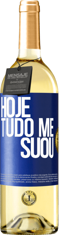 29,95 € | Vinho branco Edição WHITE Hoje tudo me suou Etiqueta Azul. Etiqueta personalizável Vinho jovem Colheita 2023 Verdejo