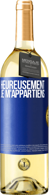 29,95 € | Vin blanc Édition WHITE Heureusement, je m'appartiens Étiquette Bleue. Étiquette personnalisable Vin jeune Récolte 2025 Verdejo