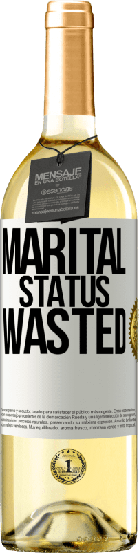 Free Shipping | White Wine WHITE Edition Marital status: wasted White Label. Customizable label Young wine Harvest 2023 Verdejo