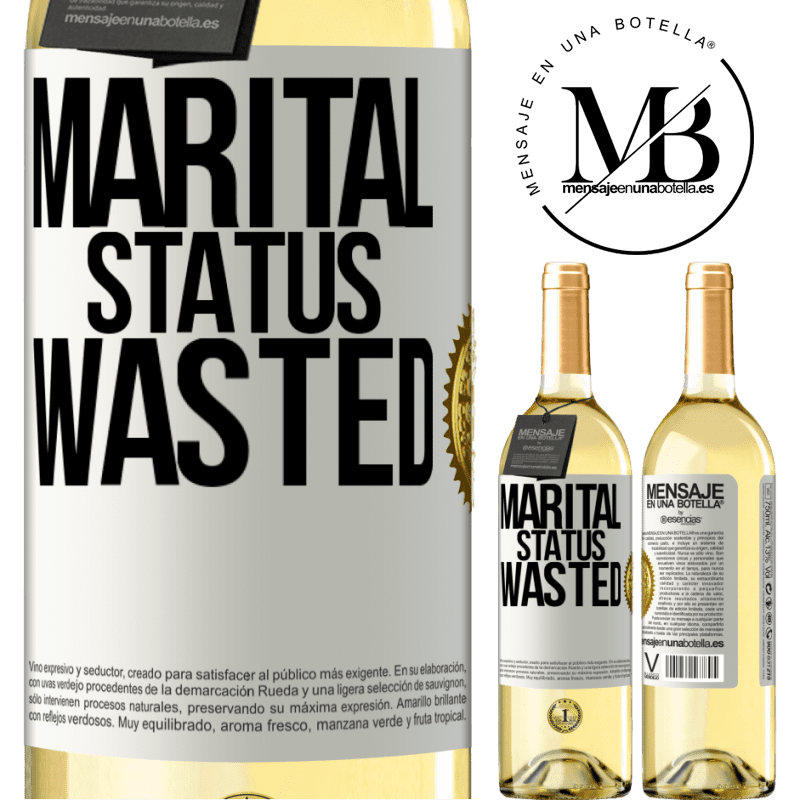 29,95 € Free Shipping | White Wine WHITE Edition Marital status: wasted White Label. Customizable label Young wine Harvest 2023 Verdejo