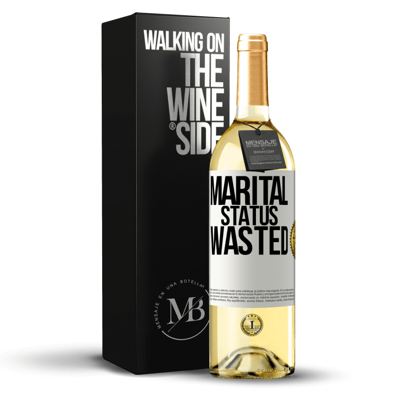 29,95 € Free Shipping | White Wine WHITE Edition Marital status: wasted White Label. Customizable label Young wine Harvest 2024 Verdejo