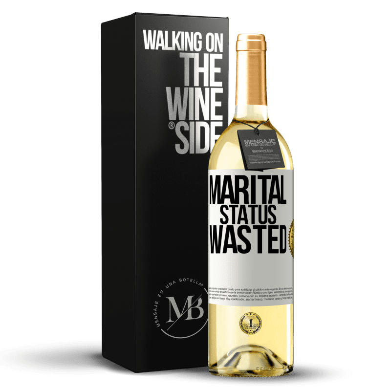 29,95 € Free Shipping | White Wine WHITE Edition Marital status: wasted White Label. Customizable label Young wine Harvest 2025 Verdejo