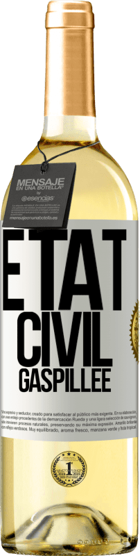 29,95 € | Vin blanc Édition WHITE État civil: gaspillée Étiquette Blanche. Étiquette personnalisable Vin jeune Récolte 2023 Verdejo