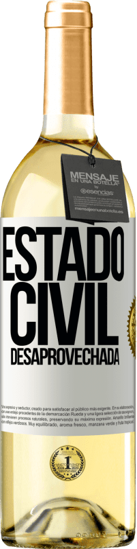 29,95 € | Vino Blanco Edición WHITE Estado civil: desaprovechada Etiqueta Blanca. Etiqueta personalizable Vino joven Cosecha 2023 Verdejo