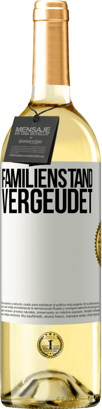 29,95 € | Weißwein WHITE Ausgabe Familienstand: vergeudet Weißes Etikett. Anpassbares Etikett Junger Wein Ernte 2023 Verdejo