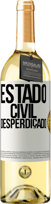 29,95 € | Vinho branco Edição WHITE Estado civil: desperdiçado Etiqueta Branca. Etiqueta personalizável Vinho jovem Colheita 2023 Verdejo
