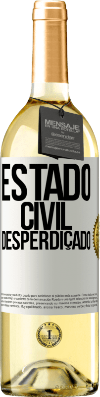 29,95 € | Vinho branco Edição WHITE Estado civil: desperdiçado Etiqueta Branca. Etiqueta personalizável Vinho jovem Colheita 2024 Verdejo