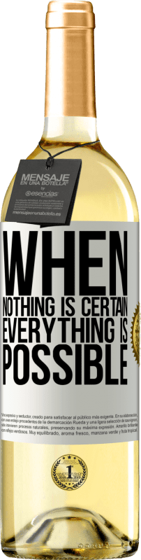 29,95 € | White Wine WHITE Edition When nothing is certain, everything is possible White Label. Customizable label Young wine Harvest 2023 Verdejo