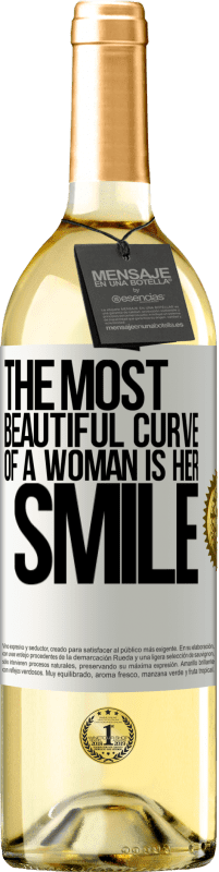 29,95 € | White Wine WHITE Edition The most beautiful curve of a woman is her smile White Label. Customizable label Young wine Harvest 2025 Verdejo