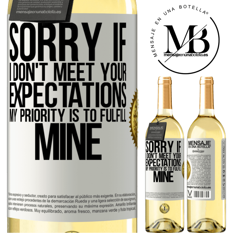 29,95 € Free Shipping | White Wine WHITE Edition Sorry if I don't meet your expectations. My priority is to fulfill mine White Label. Customizable label Young wine Harvest 2022 Verdejo