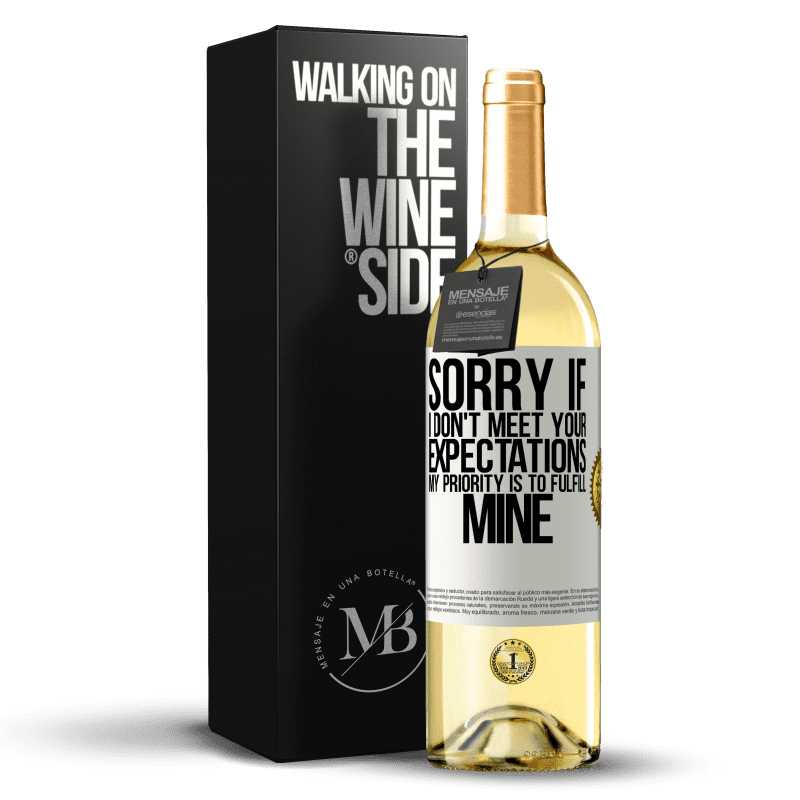 29,95 € Free Shipping | White Wine WHITE Edition Sorry if I don't meet your expectations. My priority is to fulfill mine White Label. Customizable label Young wine Harvest 2024 Verdejo