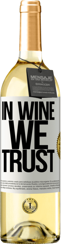 29,95 € | Weißwein WHITE Ausgabe in wine we trust Weißes Etikett. Anpassbares Etikett Junger Wein Ernte 2024 Verdejo