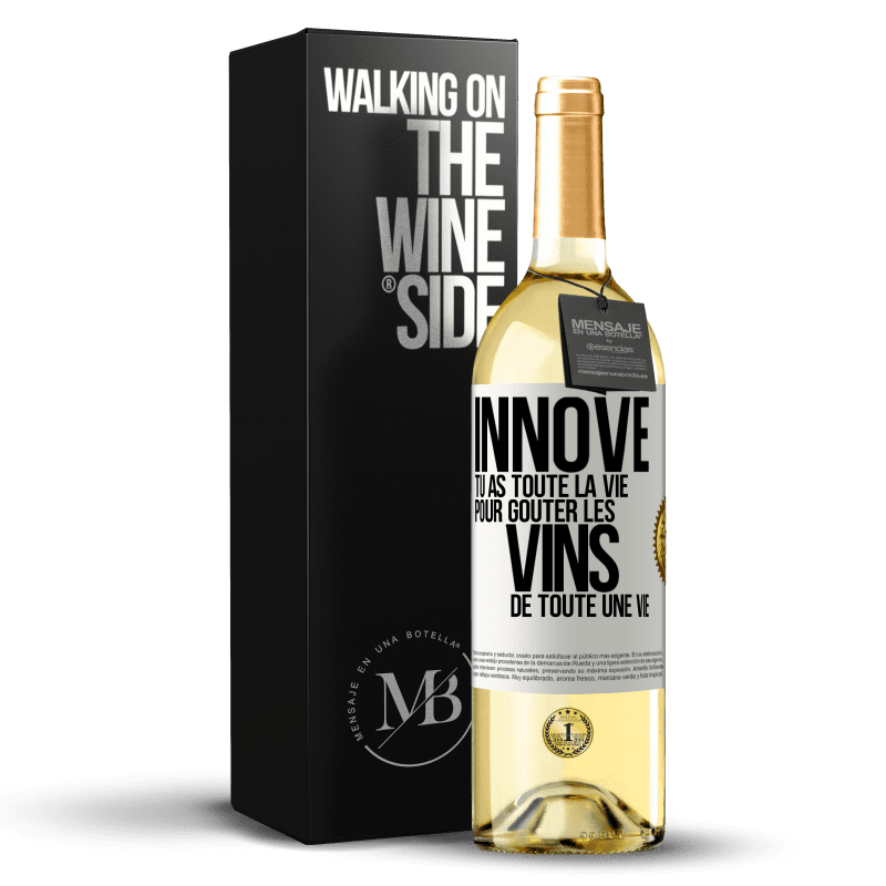 29,95 € Envoi gratuit | Vin blanc Édition WHITE Innove, tu as toute la vie pour goûter les vins de toute une vie Étiquette Blanche. Étiquette personnalisable Vin jeune Récolte 2023 Verdejo
