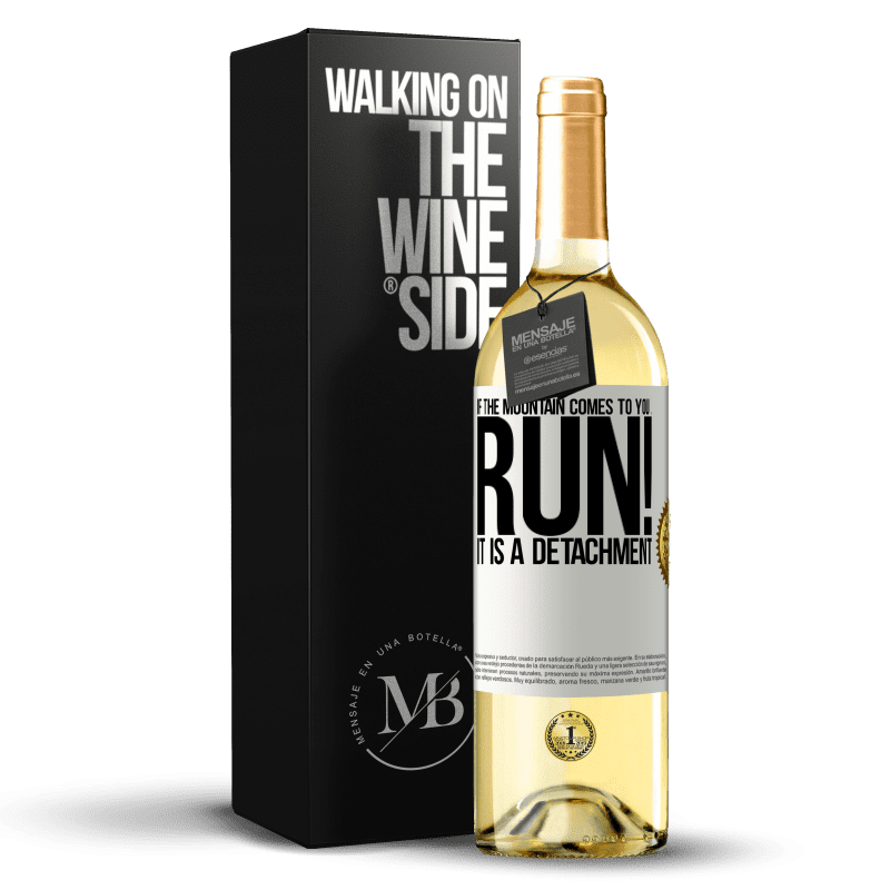 29,95 € Free Shipping | White Wine WHITE Edition If the mountain comes to you ... Run! It is a detachment White Label. Customizable label Young wine Harvest 2023 Verdejo