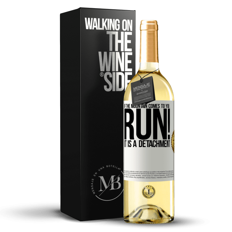 29,95 € Free Shipping | White Wine WHITE Edition If the mountain comes to you ... Run! It is a detachment White Label. Customizable label Young wine Harvest 2024 Verdejo