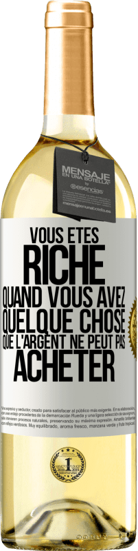 29,95 € | Vin blanc Édition WHITE Vous êtes riche quand vous avez quelque chose que l'argent ne peut pas acheter Étiquette Blanche. Étiquette personnalisable Vin jeune Récolte 2023 Verdejo